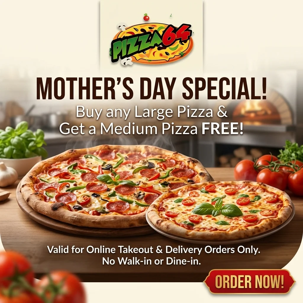 Pizza64 Edmonton Chappelle Special Offer